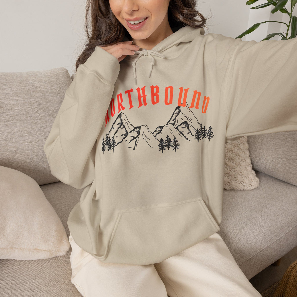 Northbound Mountain Compass Hoodie — Adventure Graphic Pullover
