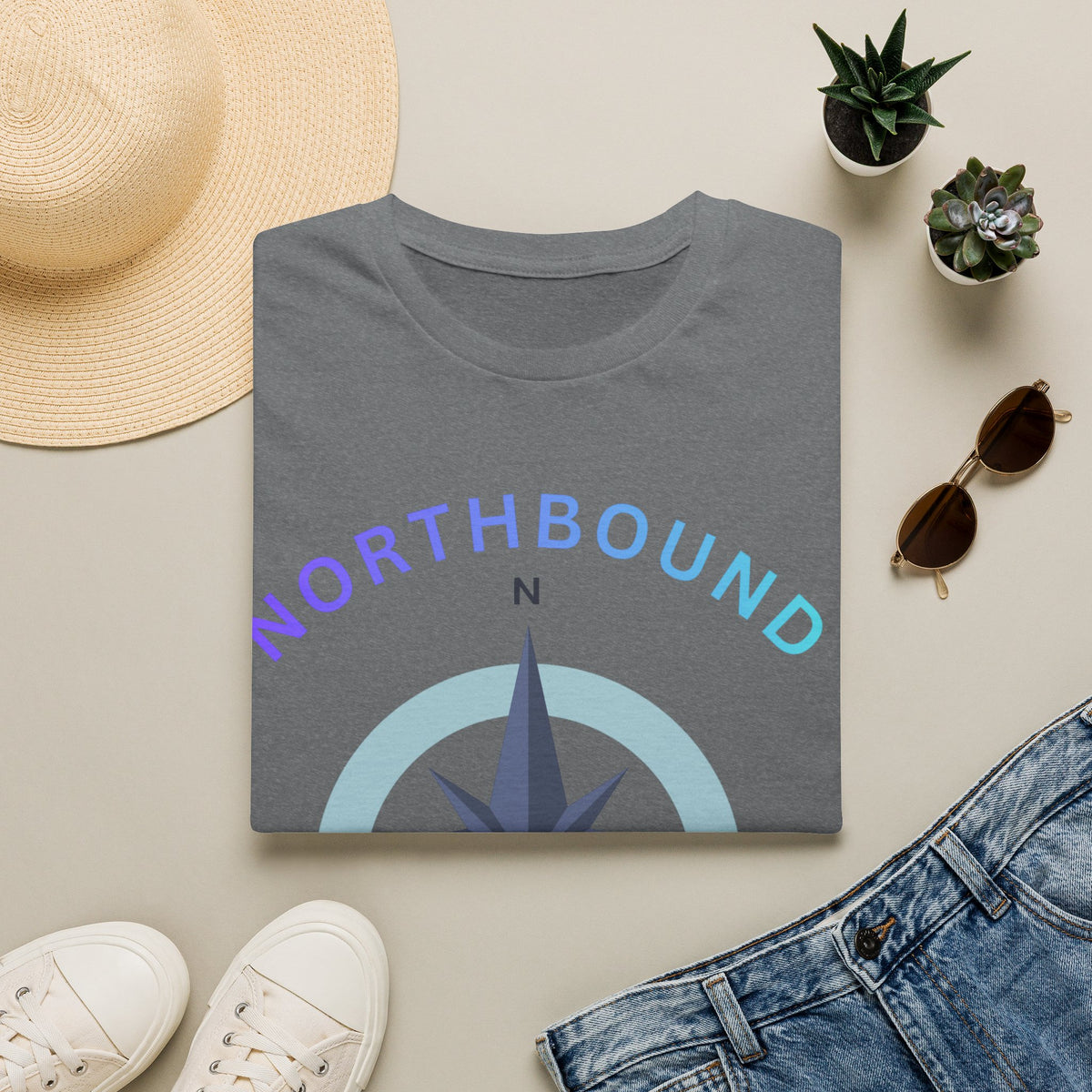 Northbound Compass T‑Shirt — Casual Adventure Graphic Tee