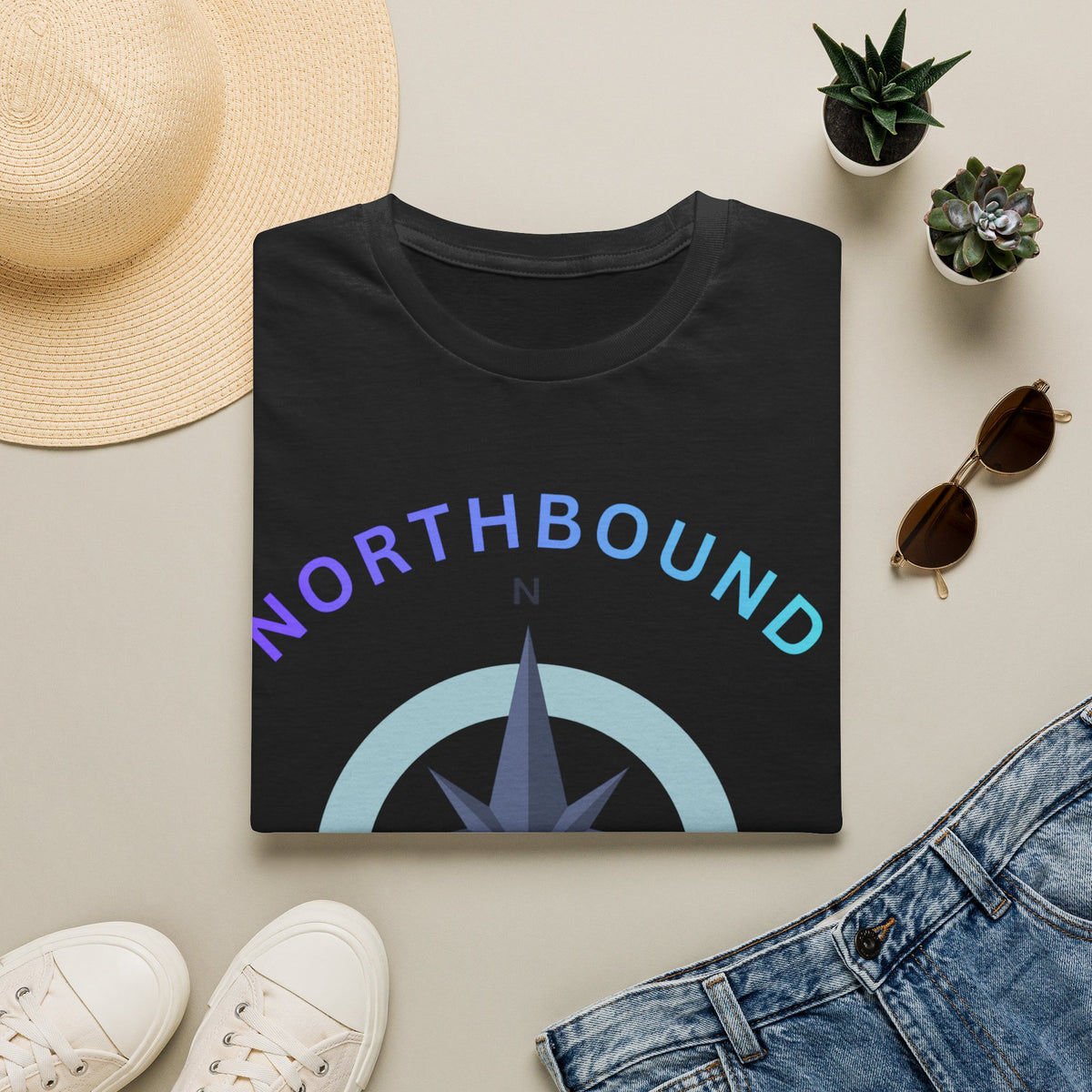 Northbound Compass T‑Shirt — Casual Adventure Graphic Tee