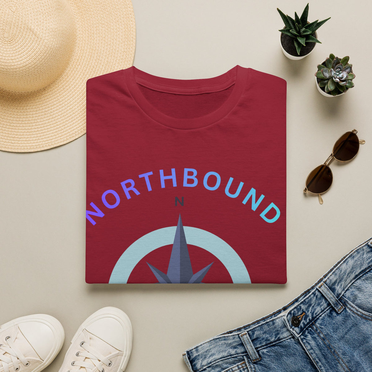 Northbound Compass T‑Shirt — Casual Adventure Graphic Tee