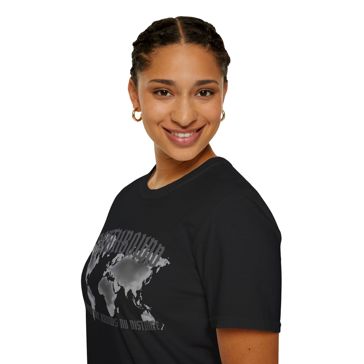 Northbound World Map T-Shirt — "Adventure Knows No Distance" Travel Tee