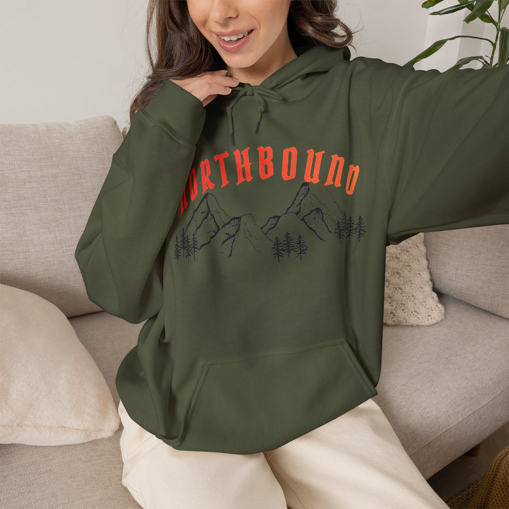 Northbound Mountain Compass Hoodie — Adventure Graphic Pullover