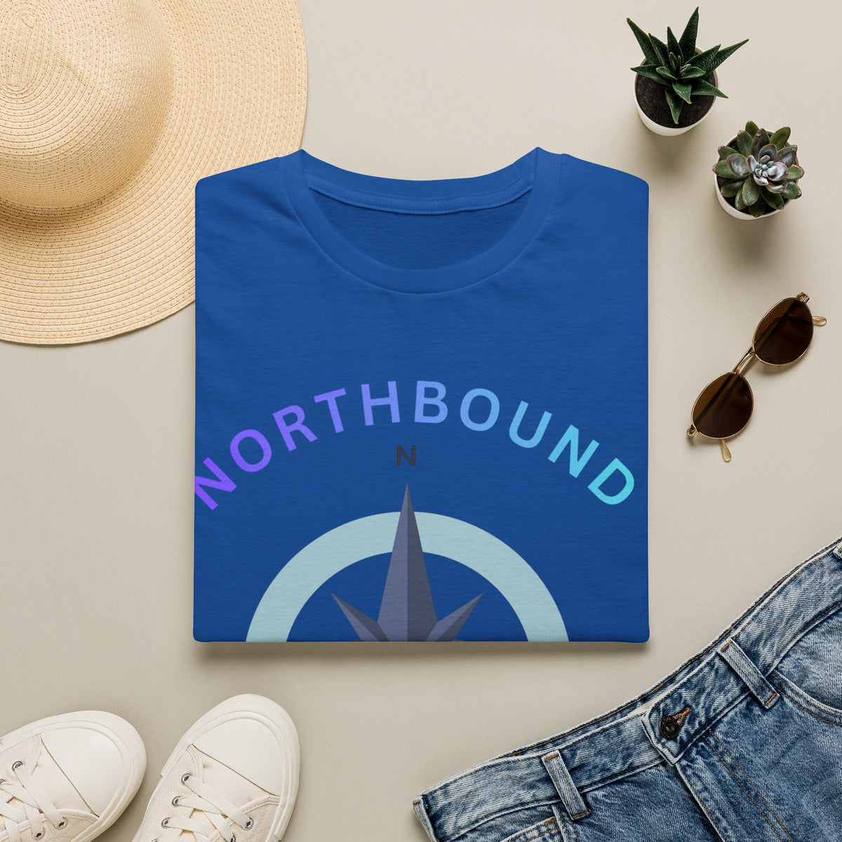 Northbound Compass T‑Shirt — Casual Adventure Graphic Tee