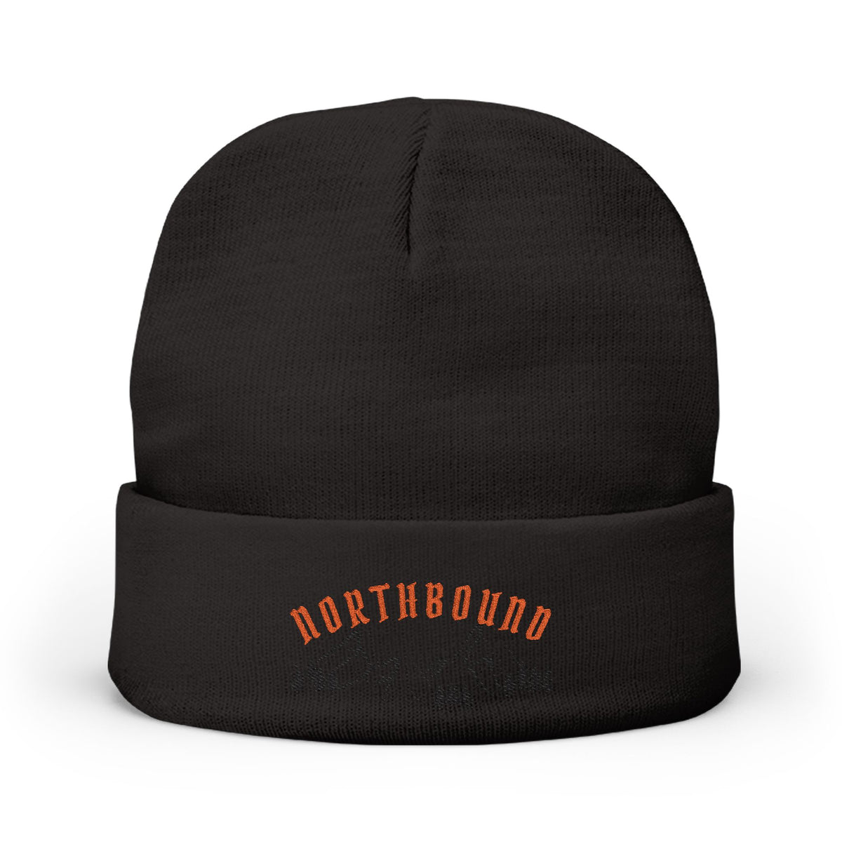 Northbound Embroidered Knit Beanie – Mountain & Pine Winter Hat