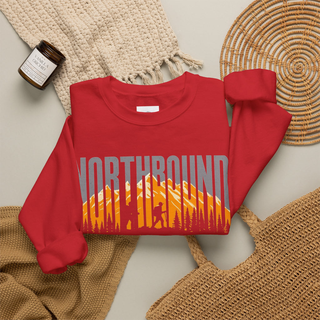 Northbound Crewneck Sweatshirt — 'Northbound for the Journey' Outdoor Adventure Pullover