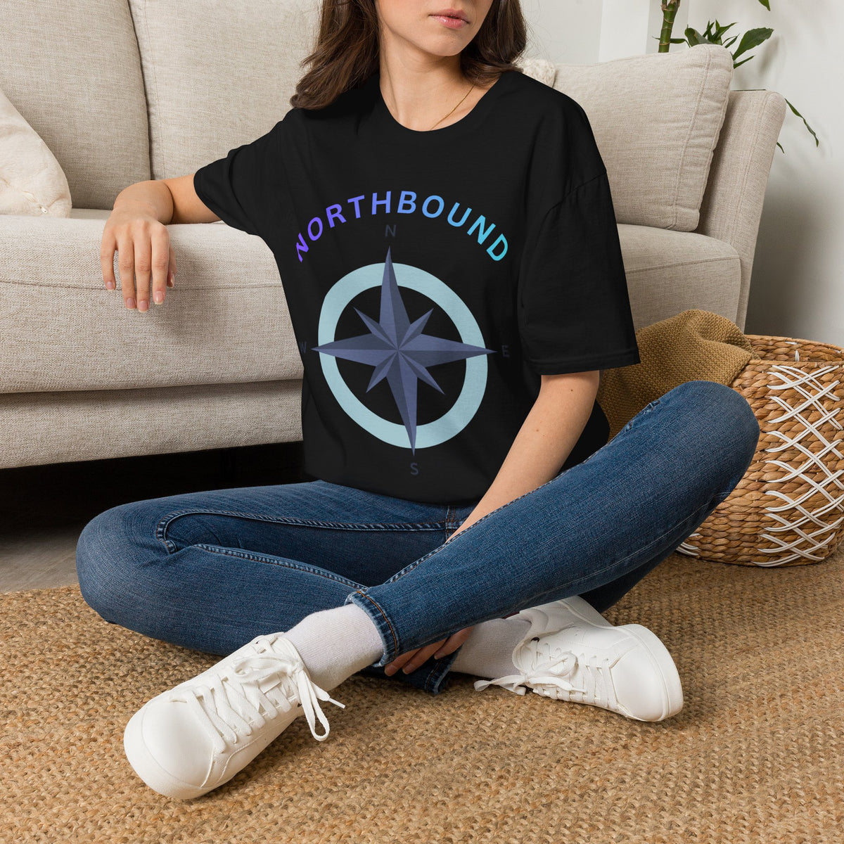 Northbound Compass T‑Shirt — Casual Adventure Graphic Tee