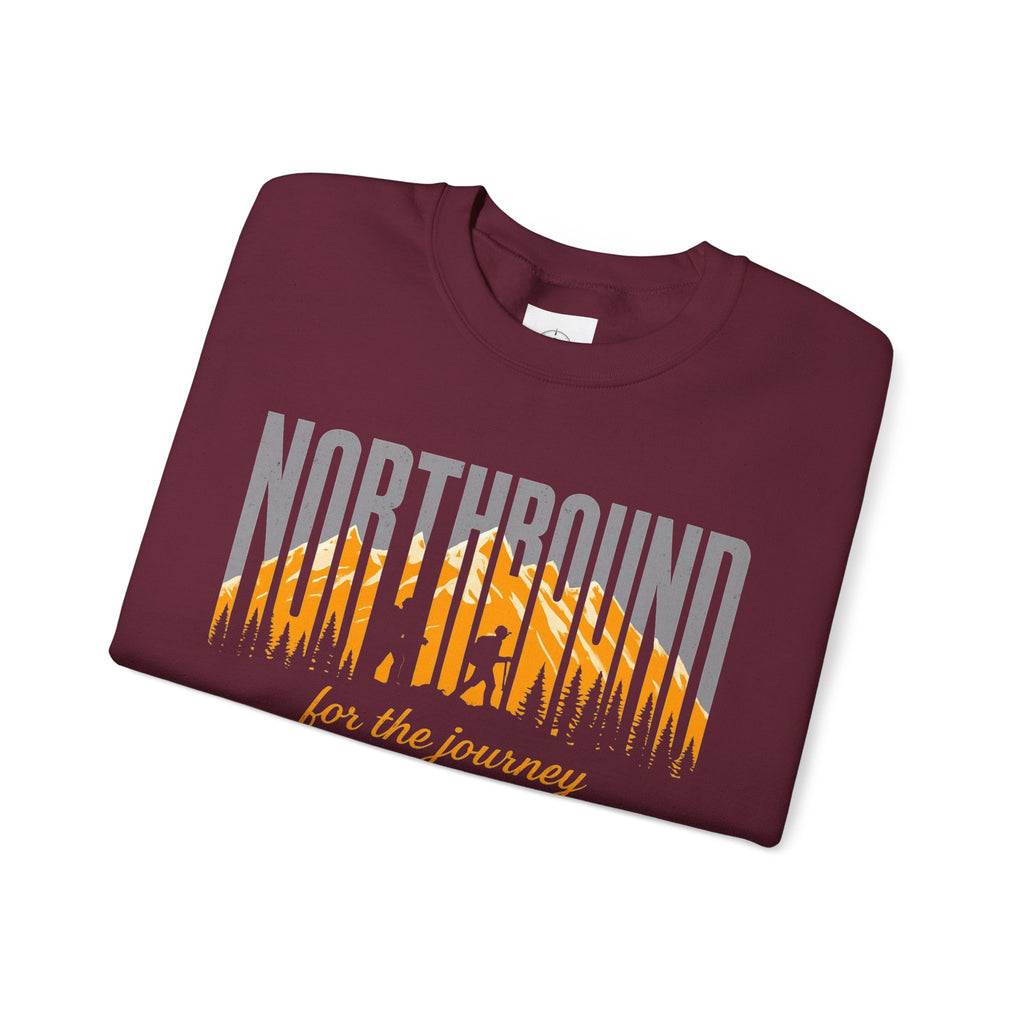 Northbound Crewneck Sweatshirt — 'Northbound for the Journey' Outdoor Adventure Pullover