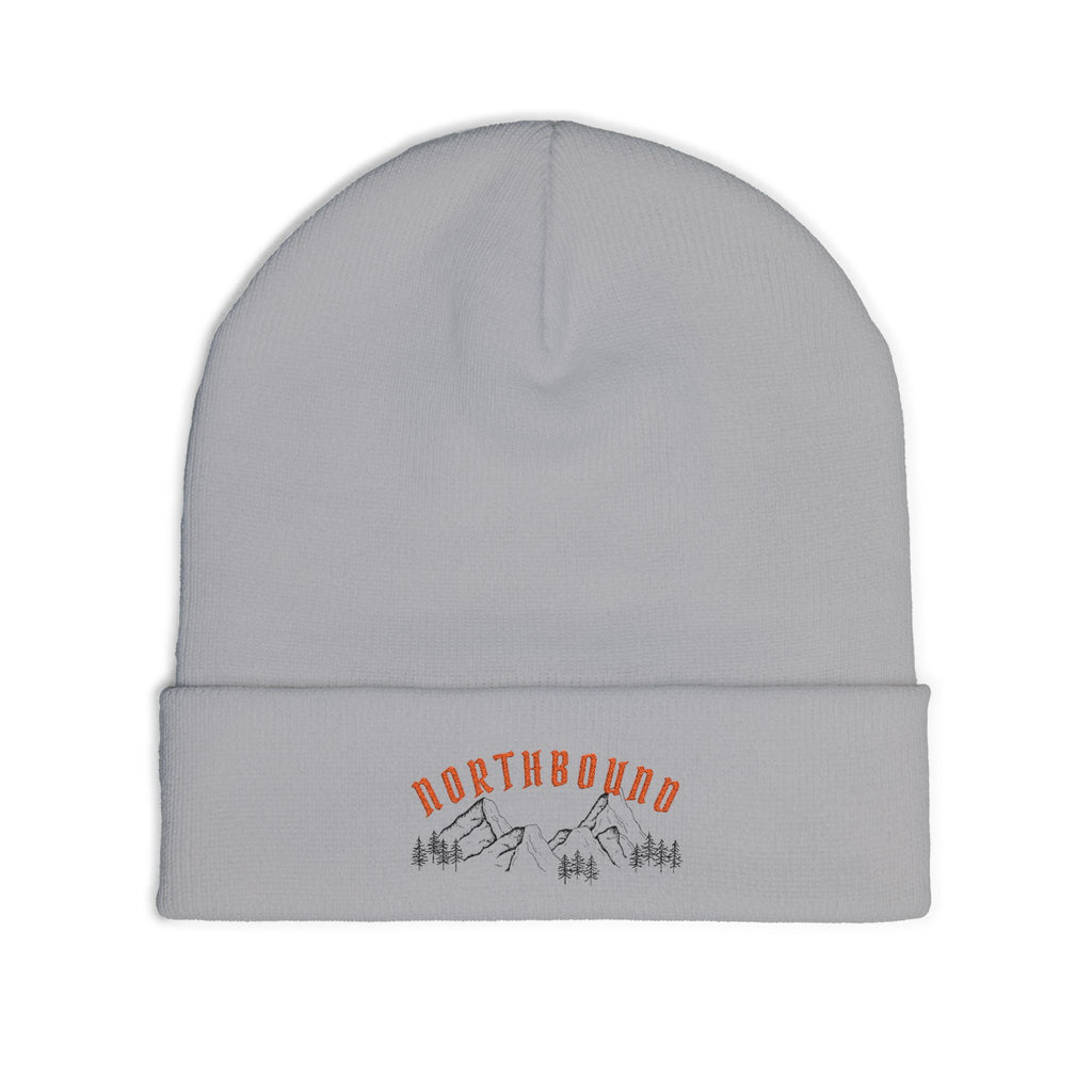 Northbound Embroidered Knit Beanie – Mountain & Pine Winter Hat
