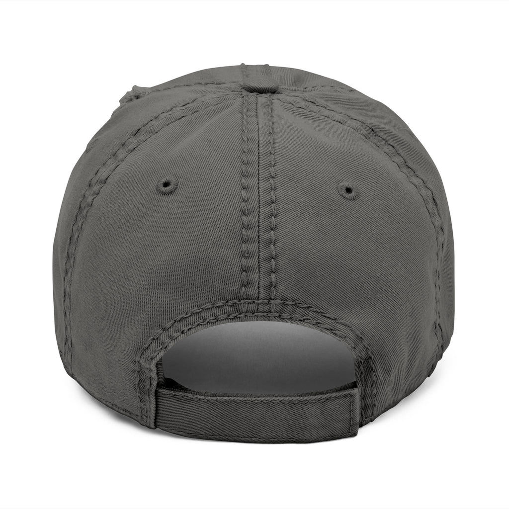 Distressed Embroidered Dad Hat — Wild Pack The Journey Graphic Cap