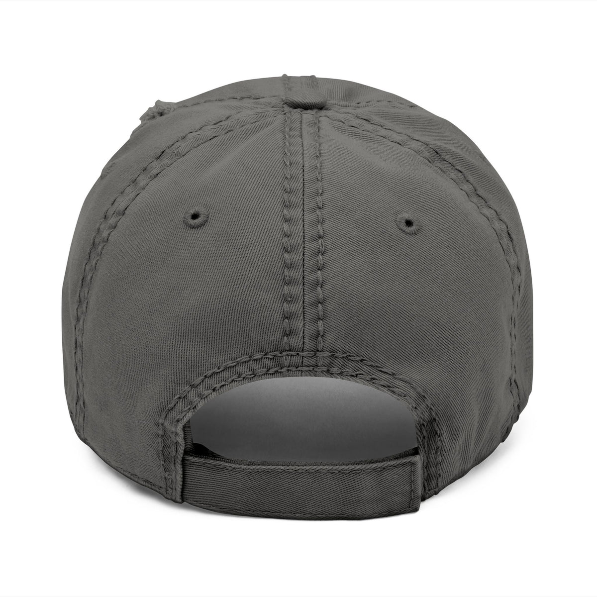 Distressed Embroidered Dad Hat — Wild Pack The Journey Graphic Cap