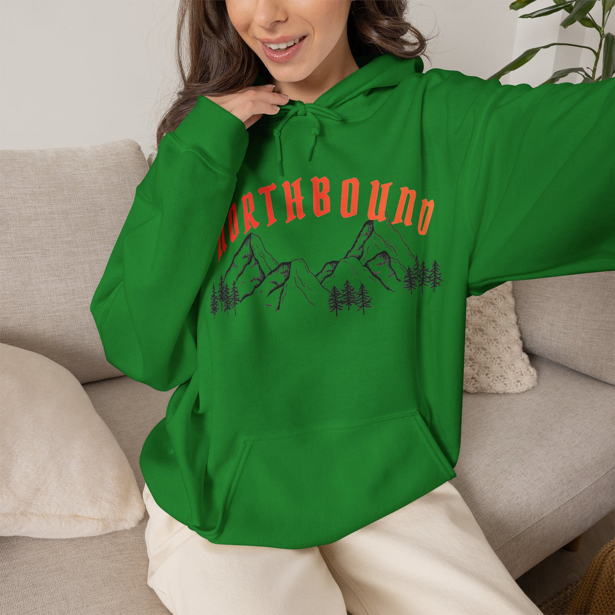 Northbound Mountain Compass Hoodie — Adventure Graphic Pullover