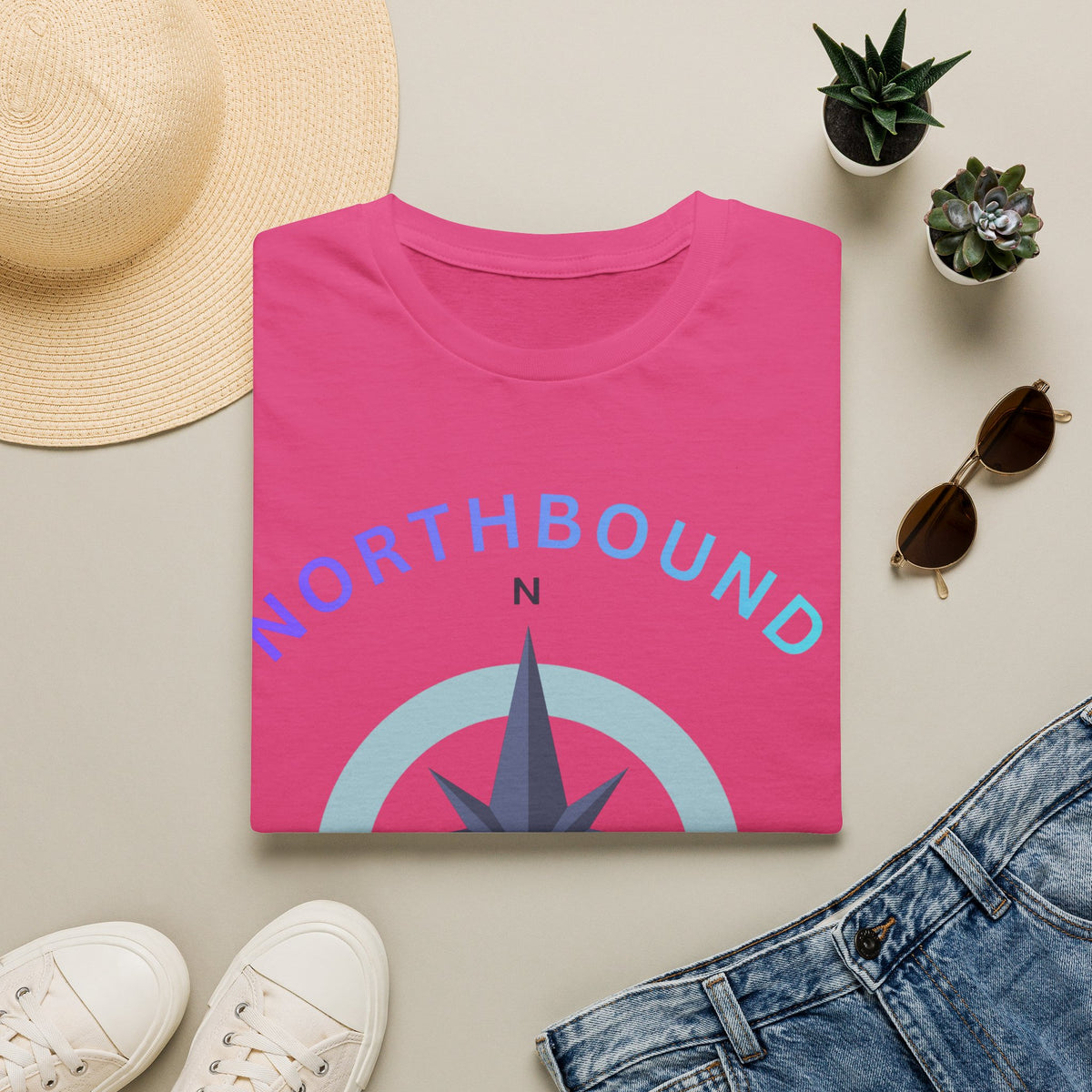 Northbound Compass T‑Shirt — Casual Adventure Graphic Tee
