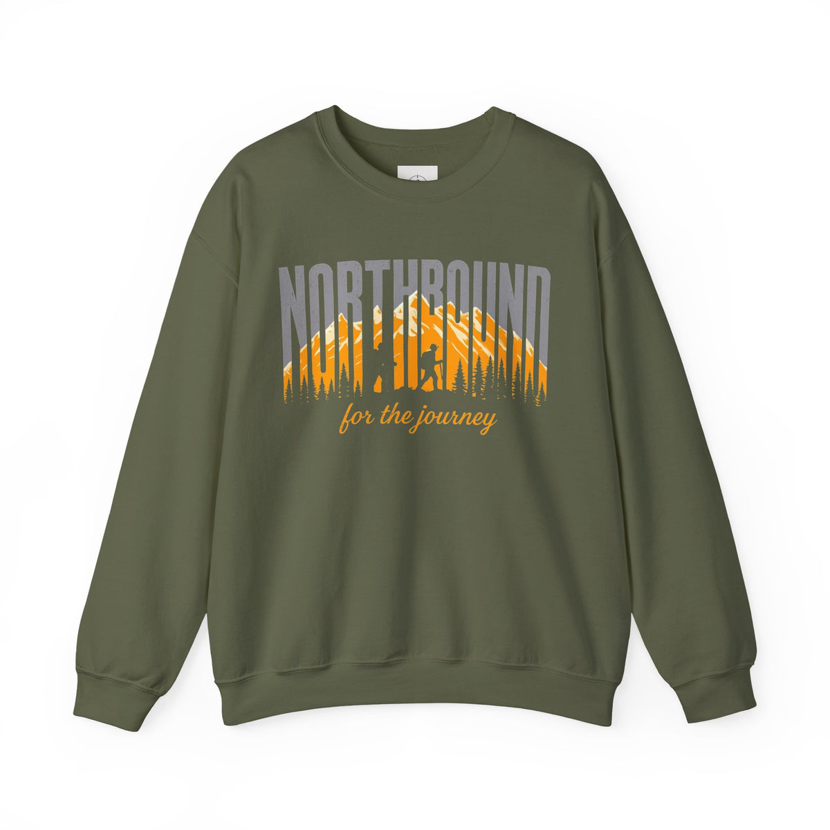 Northbound Crewneck Sweatshirt — 'Northbound for the Journey' Outdoor Adventure Pullover
