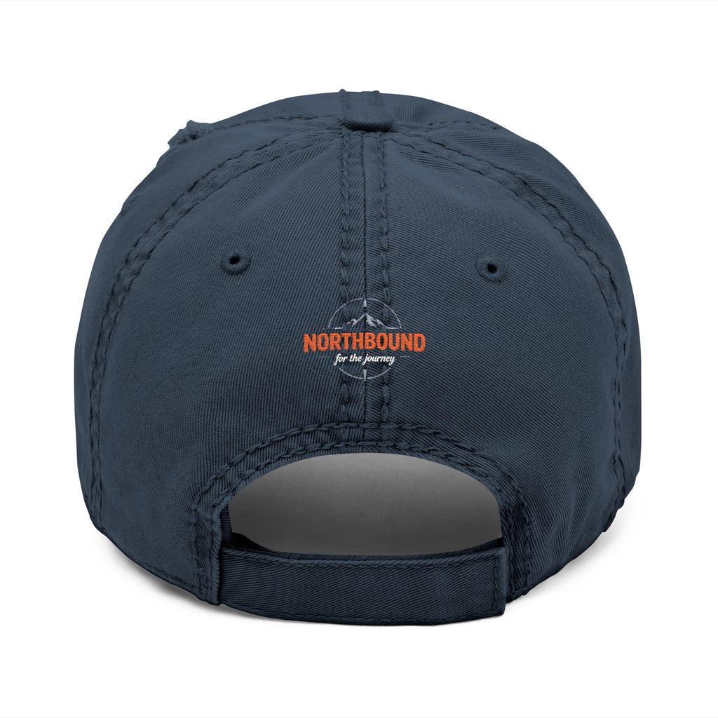 Distressed Embroidered 'Northbound' Dad Hat — Vintage Mountain Cap
