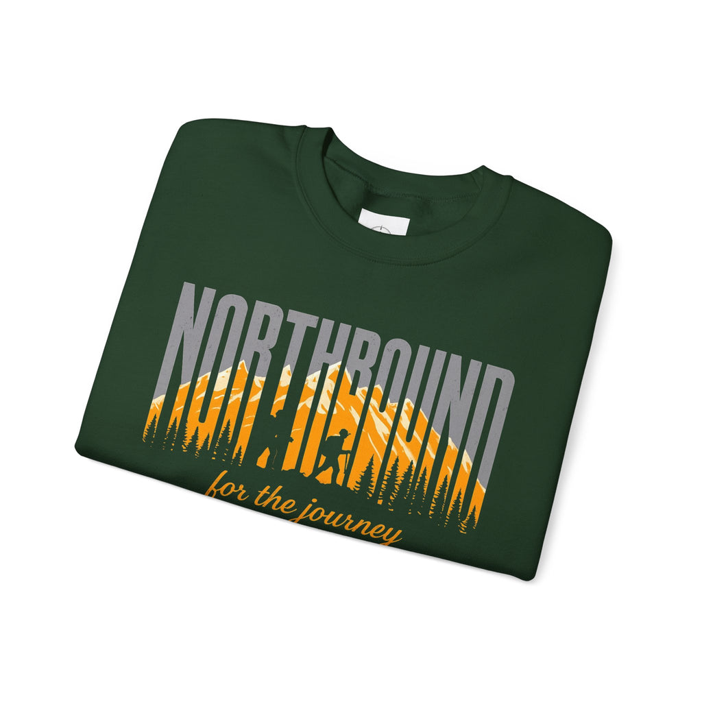 Northbound Crewneck Sweatshirt — 'Northbound for the Journey' Outdoor Adventure Pullover