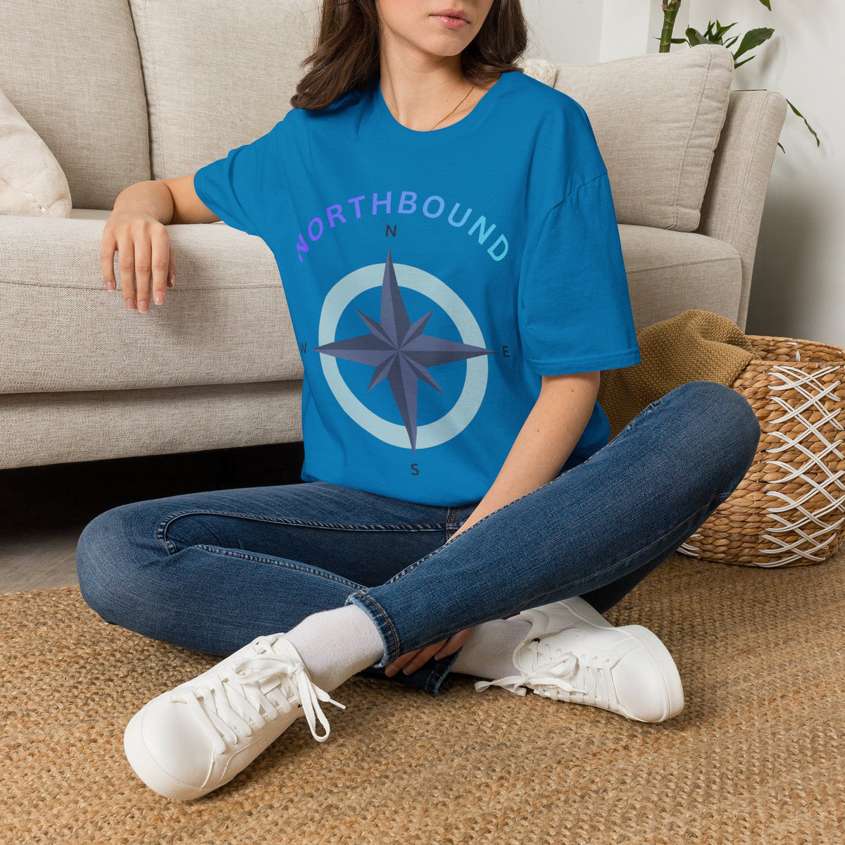 Northbound Compass T‑Shirt — Casual Adventure Graphic Tee