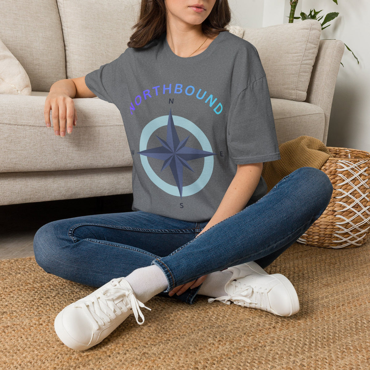 Northbound Compass T‑Shirt — Casual Adventure Graphic Tee
