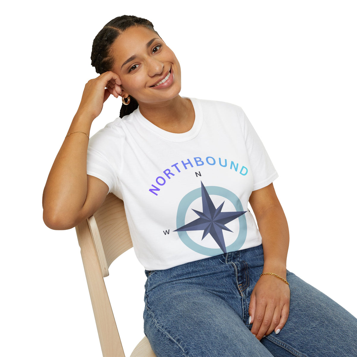 Northbound Compass T‑Shirt — Casual Adventure Graphic Tee