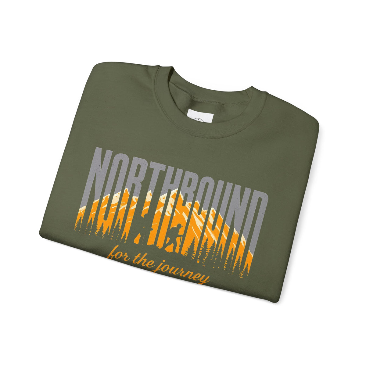 Northbound Crewneck Sweatshirt — 'Northbound for the Journey' Outdoor Adventure Pullover