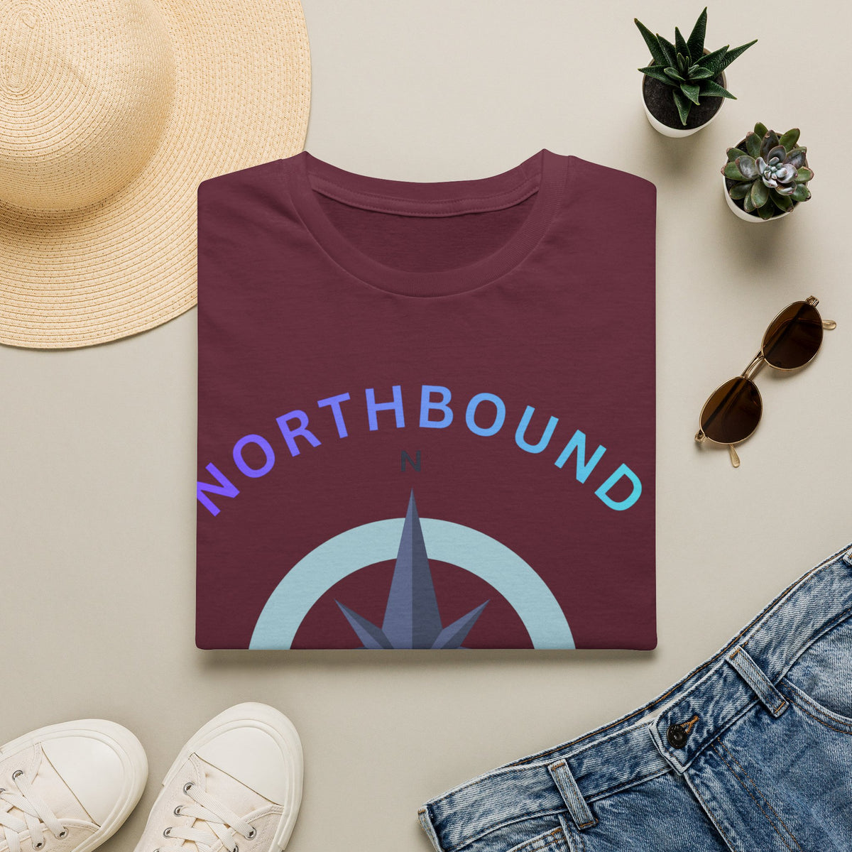 Northbound Compass T‑Shirt — Casual Adventure Graphic Tee