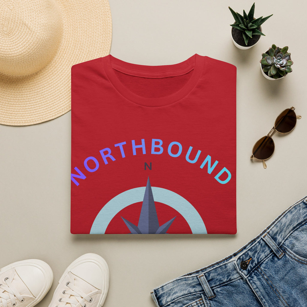Northbound Compass T‑Shirt — Casual Adventure Graphic Tee