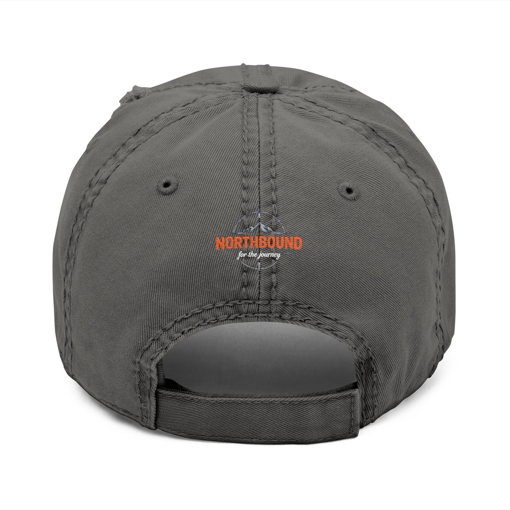 Distressed Embroidered 'Northbound' Dad Hat — Vintage Mountain Cap
