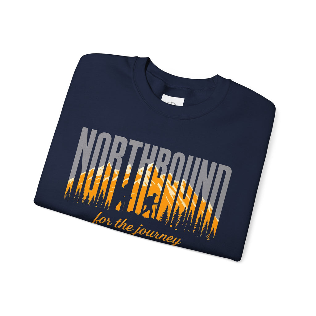 Northbound Crewneck Sweatshirt — 'Northbound for the Journey' Outdoor Adventure Pullover