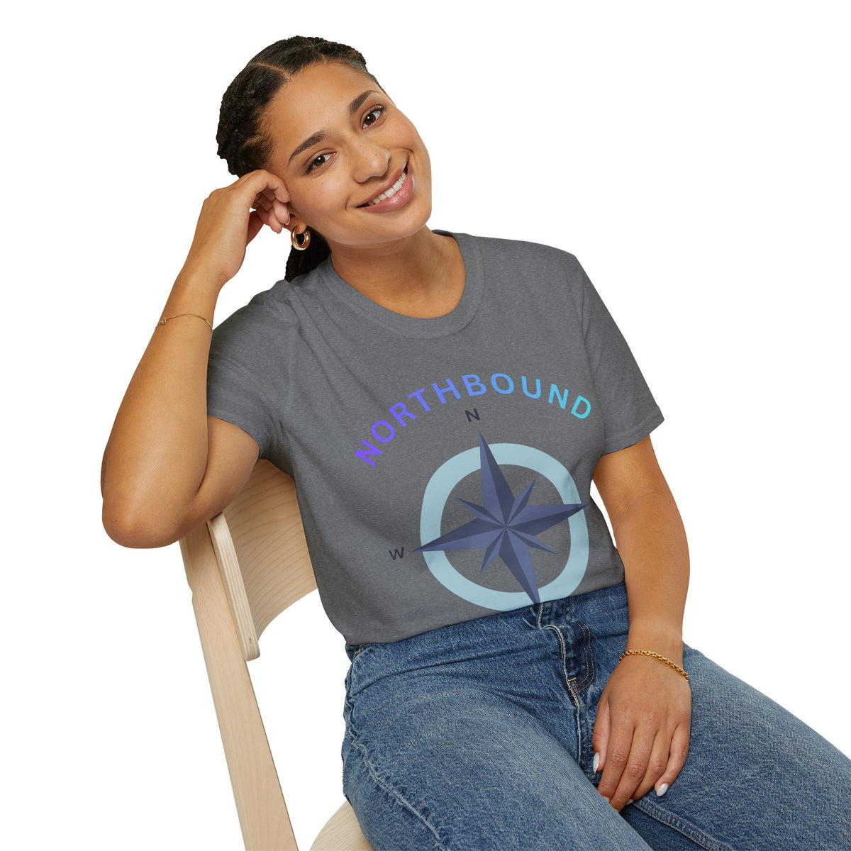 Northbound Compass T‑Shirt — Casual Adventure Graphic Tee