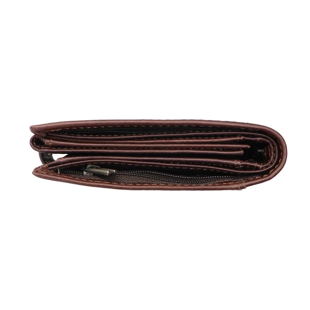 RFID Genuine Leather Men's Wallet — Slim Bifold Card Holder