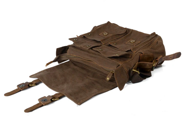 Canvas & Leather Messenger Bag