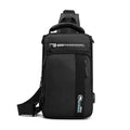 Waterproof Crossbody Bag for Men — USB Charging Anti-Theft Sling