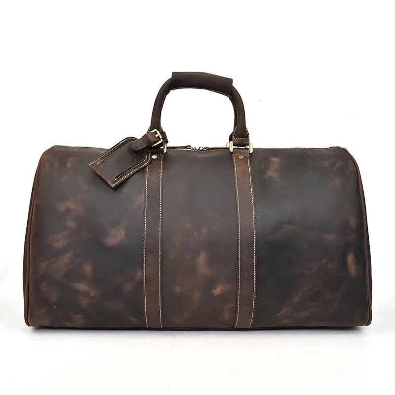 Men's Genuine Leather Duffle Bag
