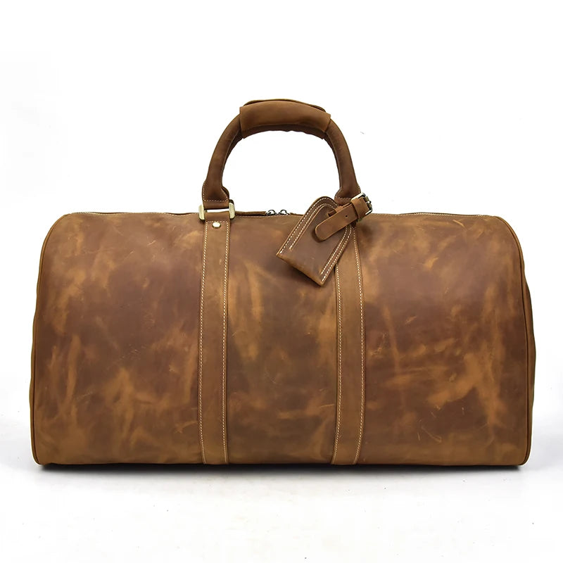 Men's Genuine Leather Duffle Bag