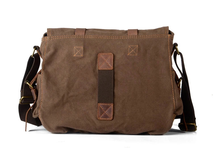Canvas & Leather Messenger Bag