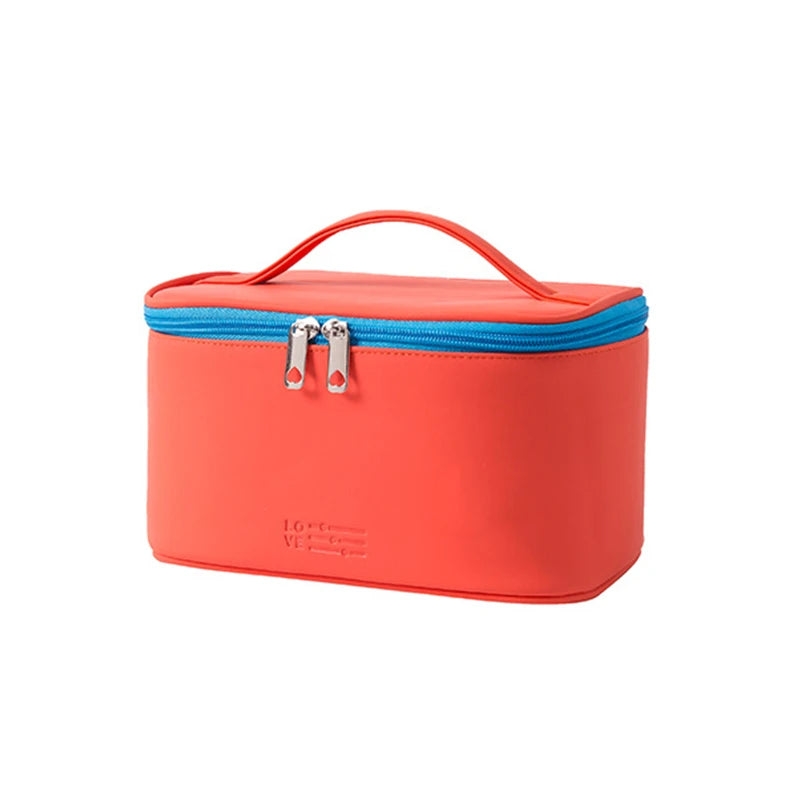 Large Easy-Clean PU Travel Makeup Bag