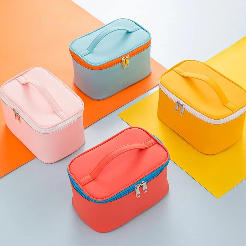Large Easy-Clean PU Travel Makeup Bag