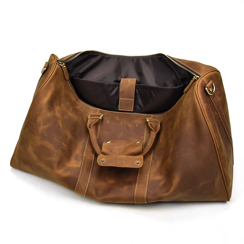 Men's Genuine Leather Duffle Bag