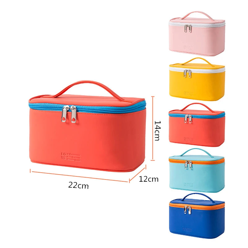 Large Easy-Clean PU Travel Makeup Bag