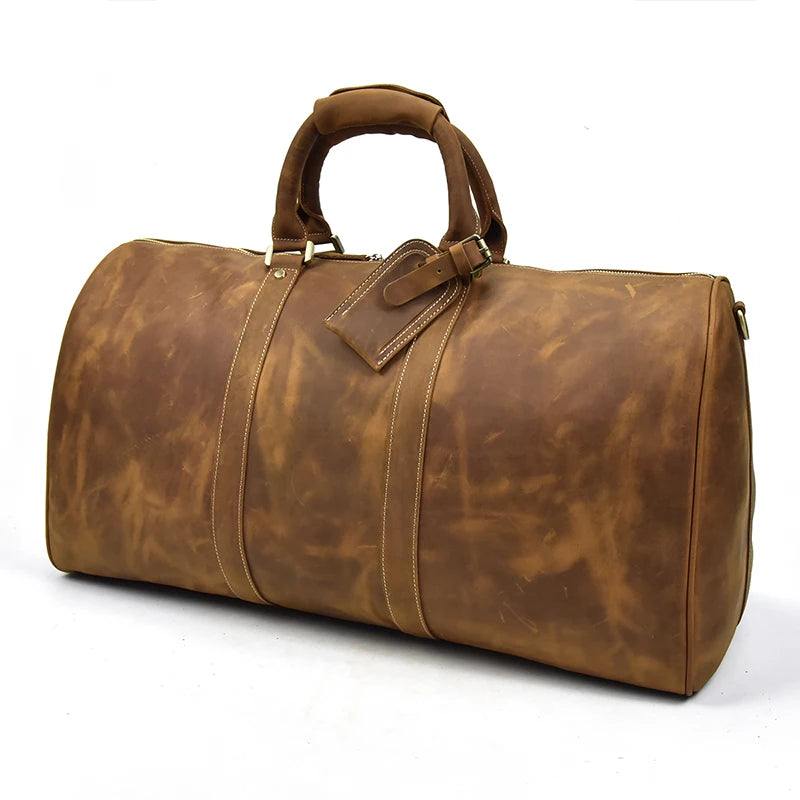 Men's Genuine Leather Duffle Bag