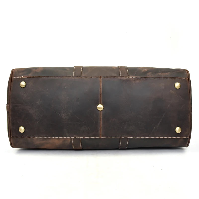 Men's Genuine Leather Duffle Bag