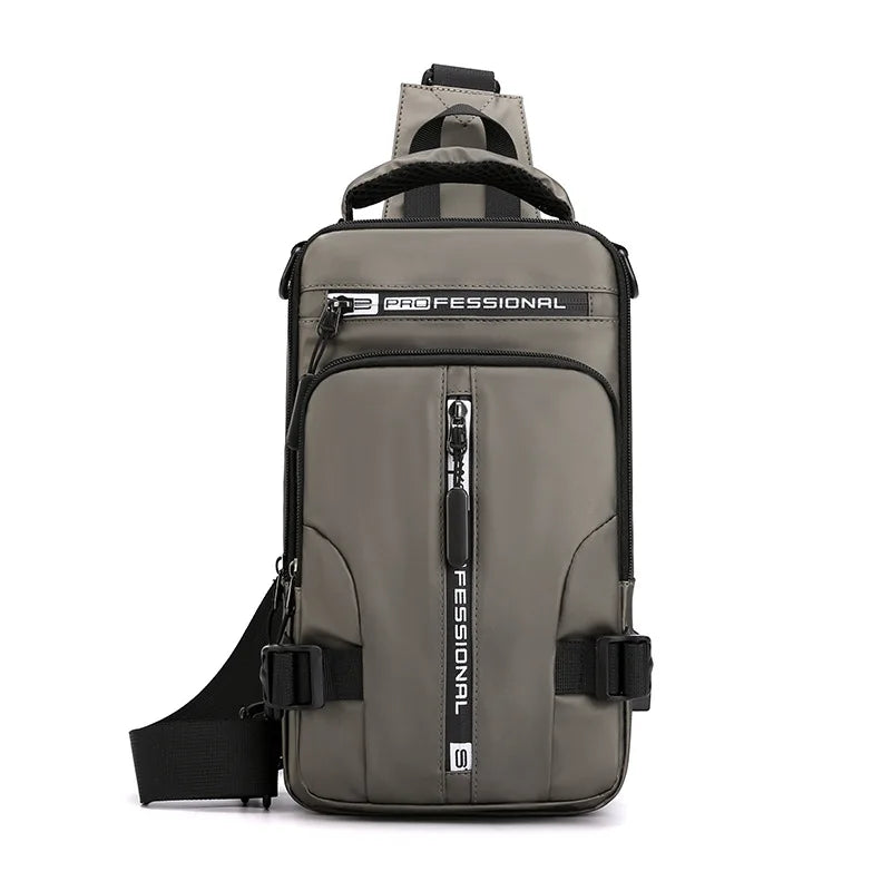 Waterproof Crossbody Bag for Men — USB Charging Anti-Theft Sling