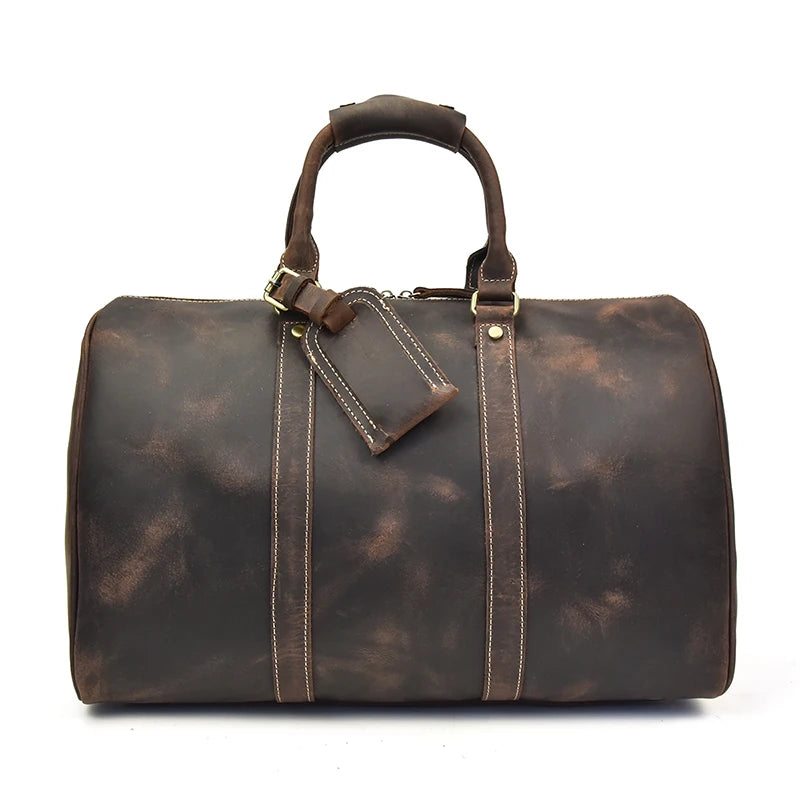 Men's Genuine Leather Duffle Bag