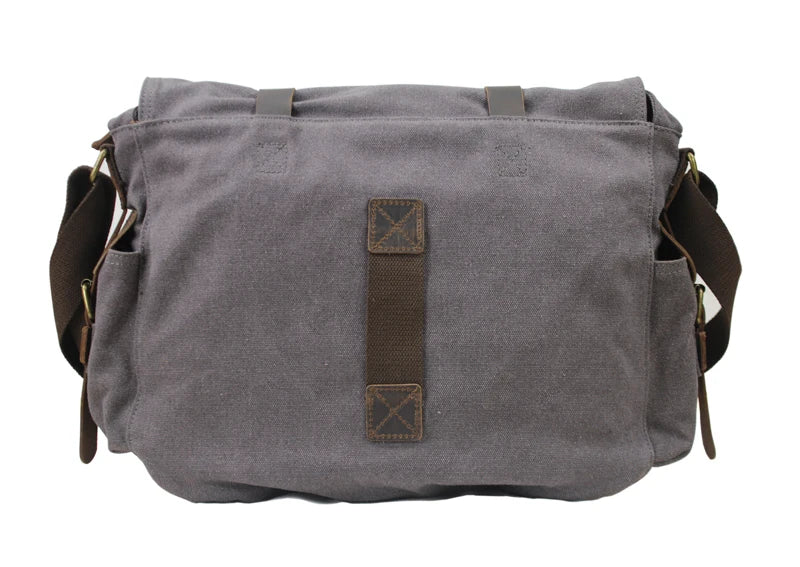 Canvas & Leather Messenger Bag