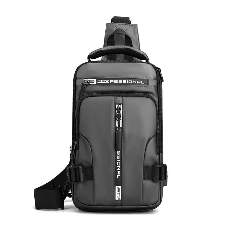 Waterproof Crossbody Bag for Men — USB Charging Anti-Theft Sling