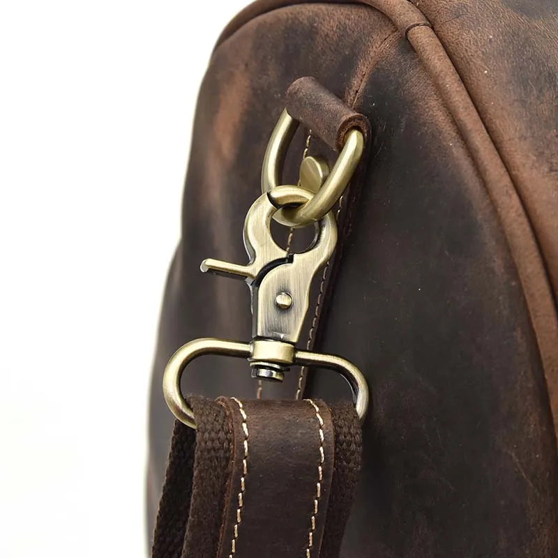 Men's Genuine Leather Duffle Bag