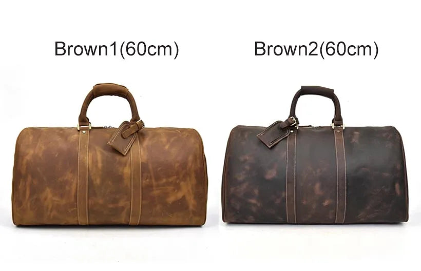 Men's Genuine Leather Duffle Bag