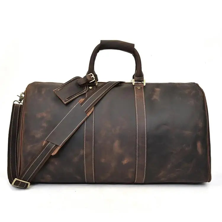 Men's Genuine Leather Duffle Bag