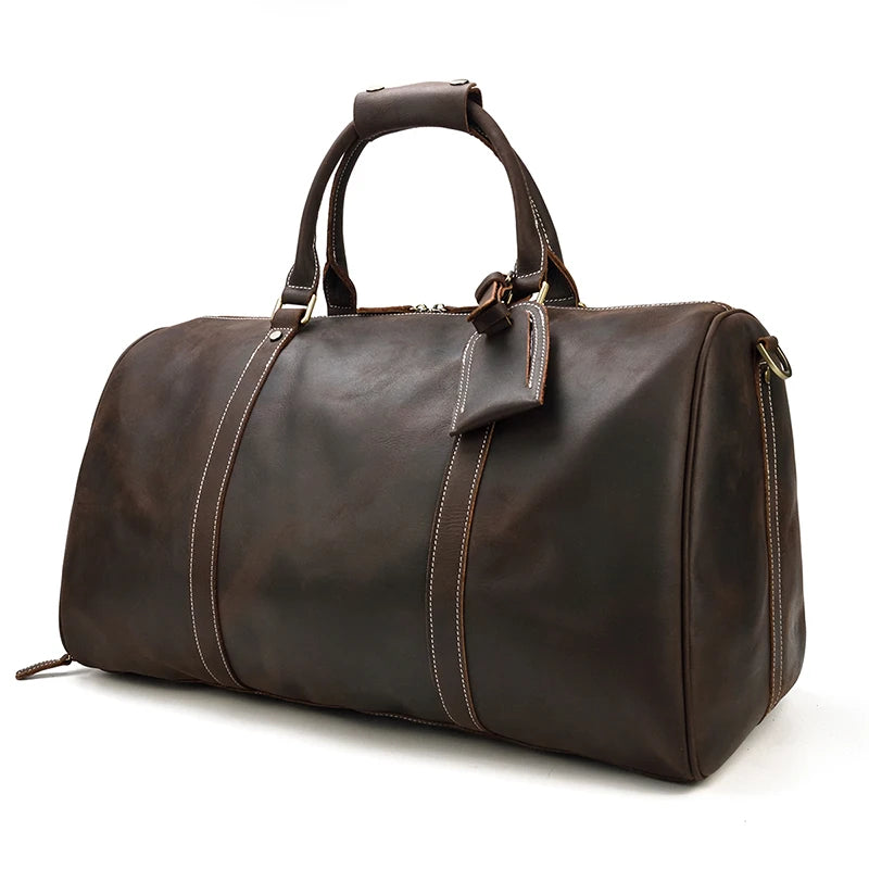 Men's Genuine Leather Duffle Bag
