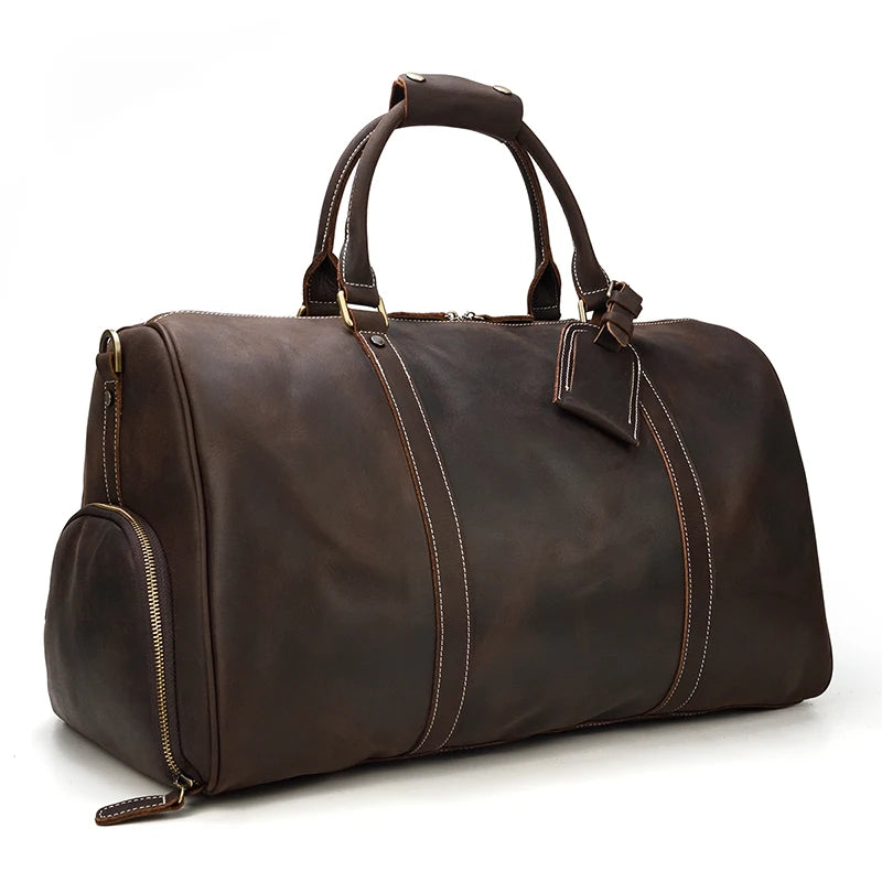 Men's Genuine Leather Duffle Bag