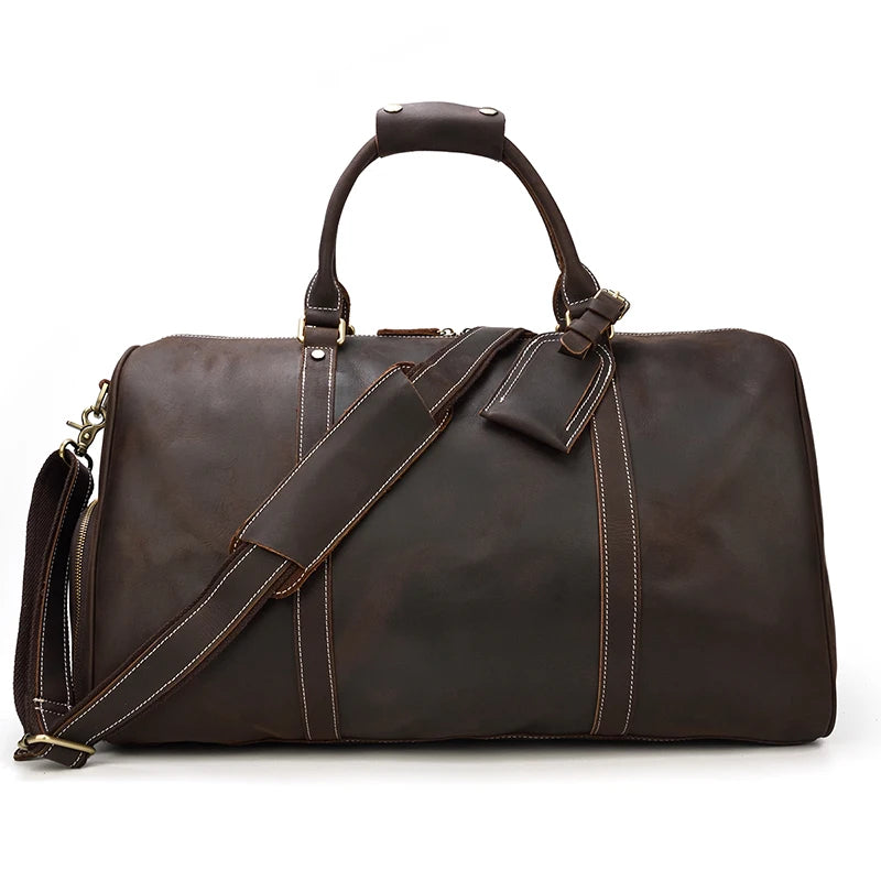 Men's Genuine Leather Duffle Bag